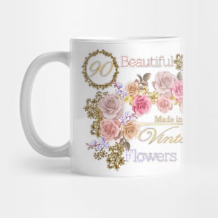 Vintage Roses-A Special 90th Birthday Gift for Her Mug